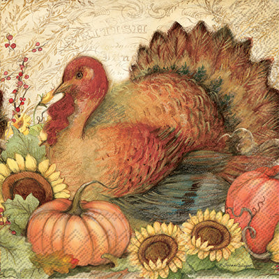 Lunch Napkin - Filigree Turkey