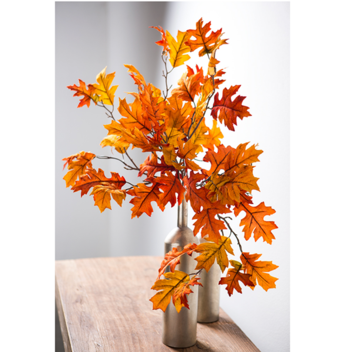 33" Orange Velvet Oak Spray
