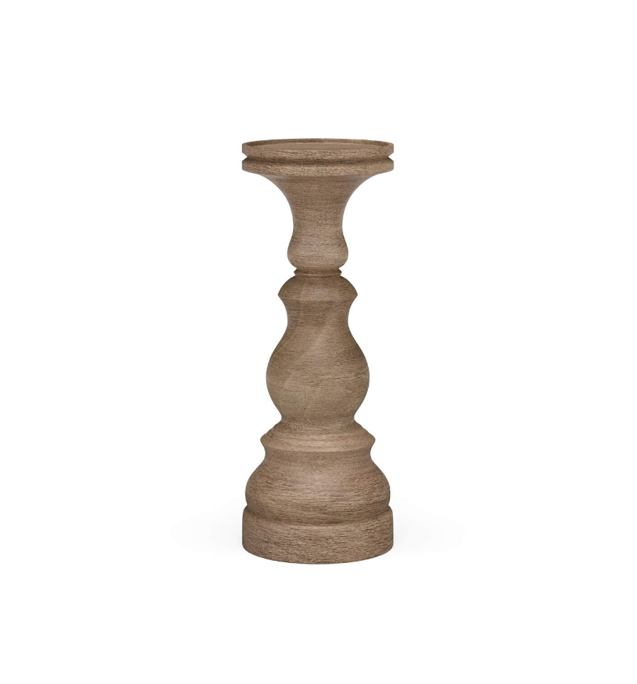 Bobeche Candlestick Small in Fruit Wood