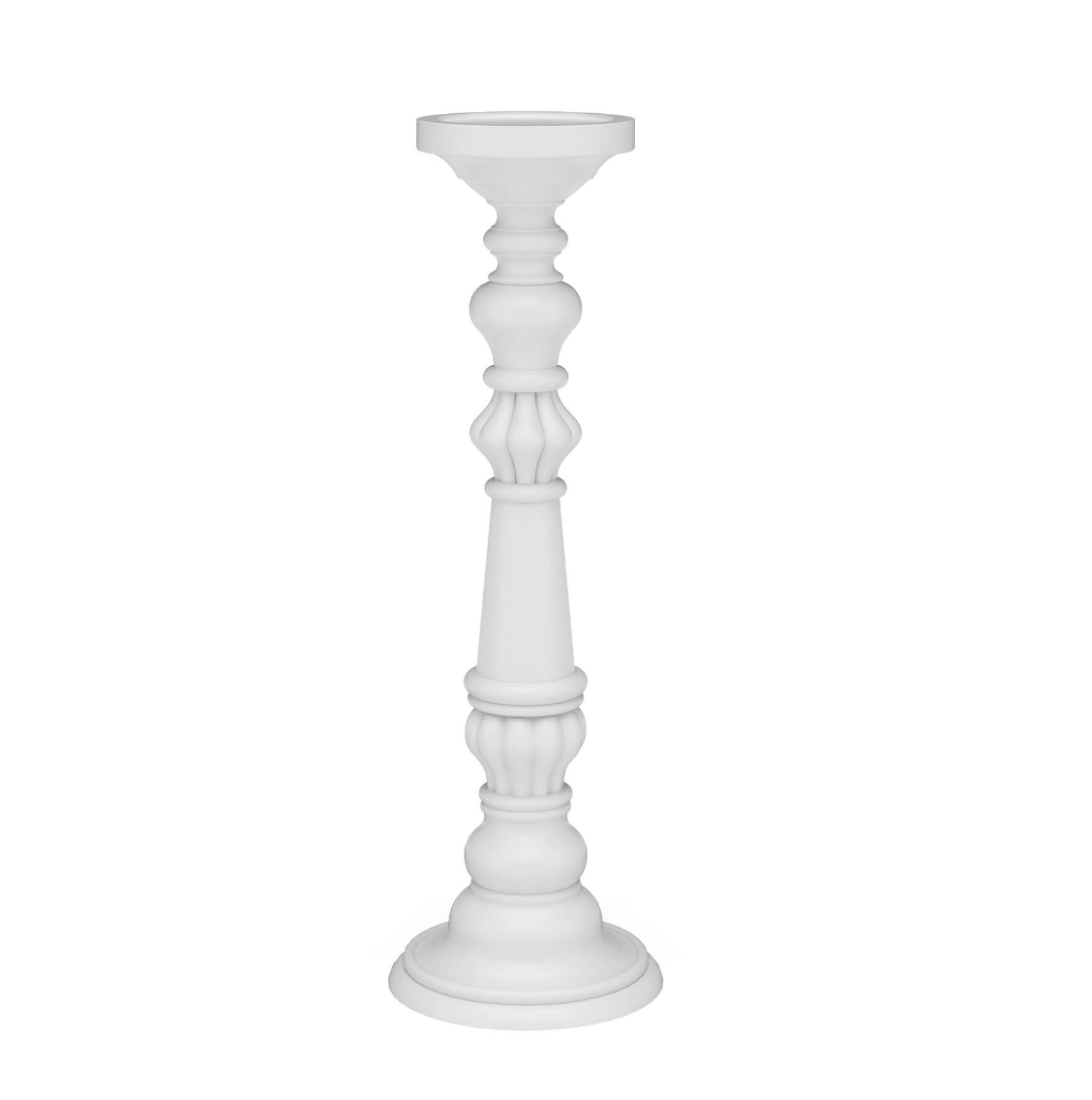 English Candlestick Small in True White