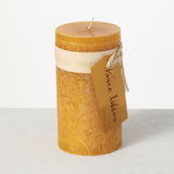 6"  Brown Sugar Timber Pillar Candle *