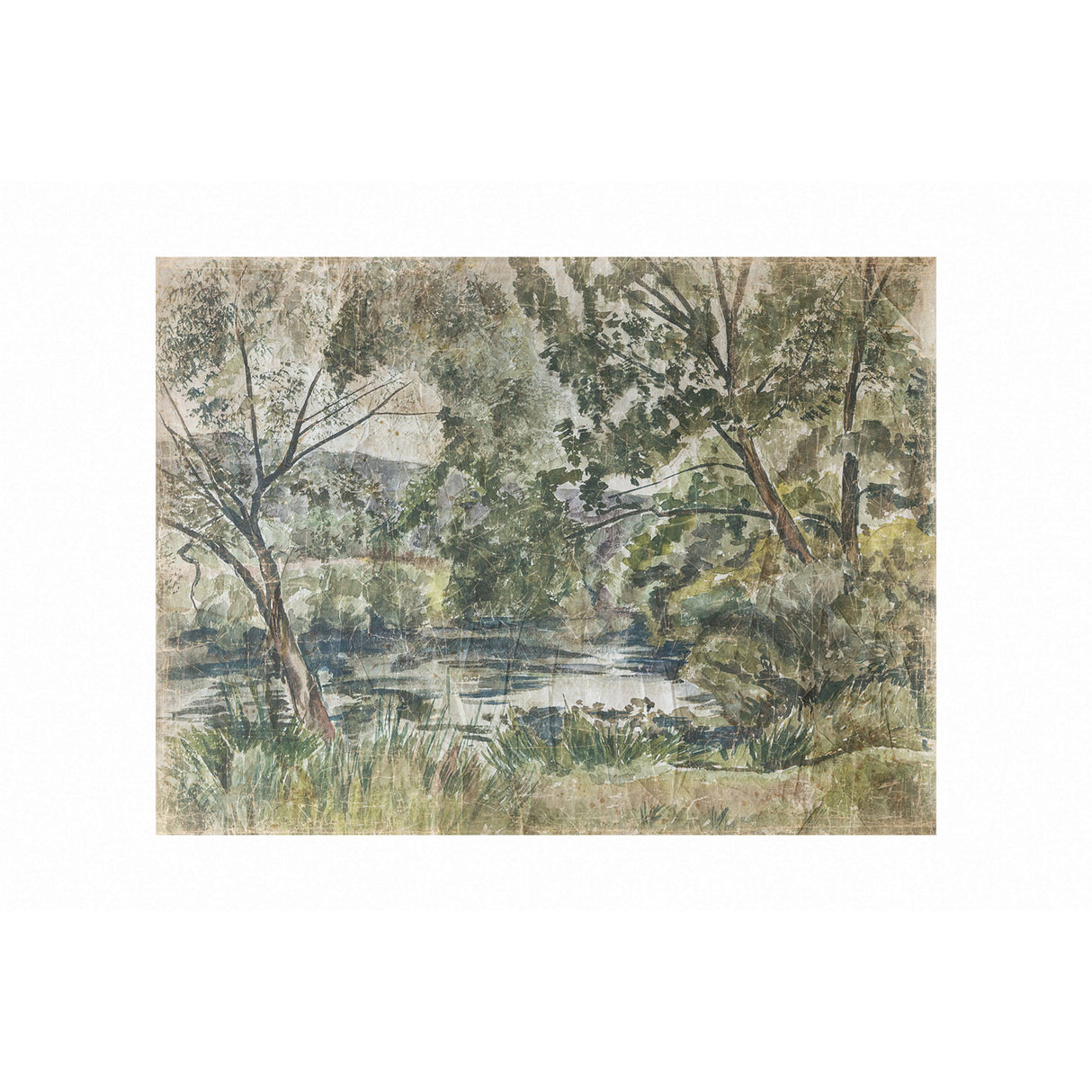 47-1/4"W x 35"H Decorator Paper - Multicolor Landscape