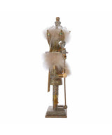 16" Hollywood Plat./Gold Glitter King Nutcracker