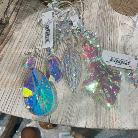 Iridescent Glass Crystal Orn. *