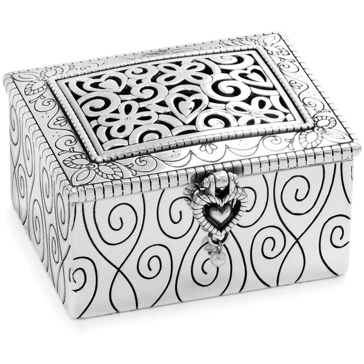 Silver and Enamel Lacie Daisy Jewelry Box