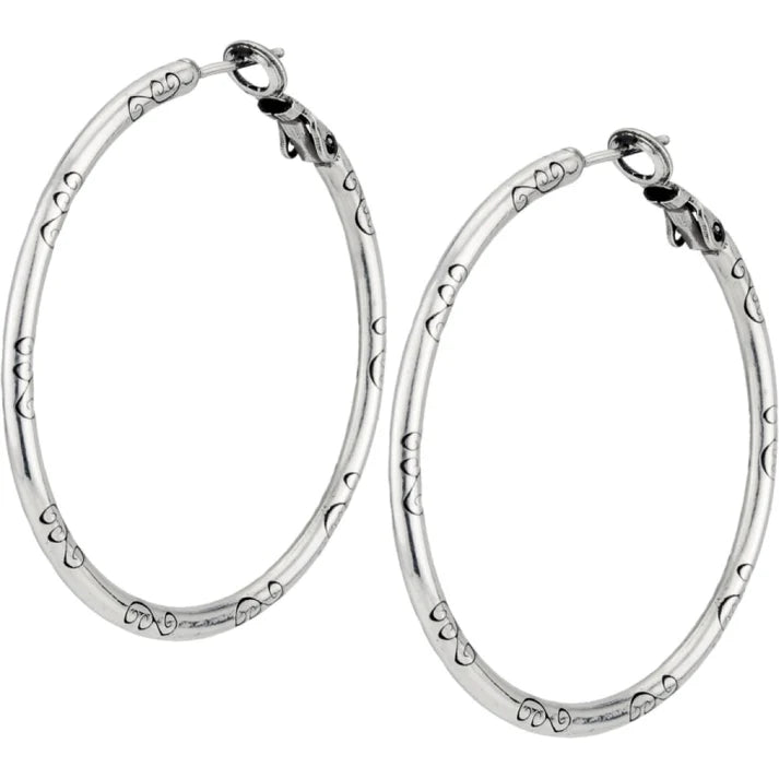 SIL LRG Hoop Charm Earrings