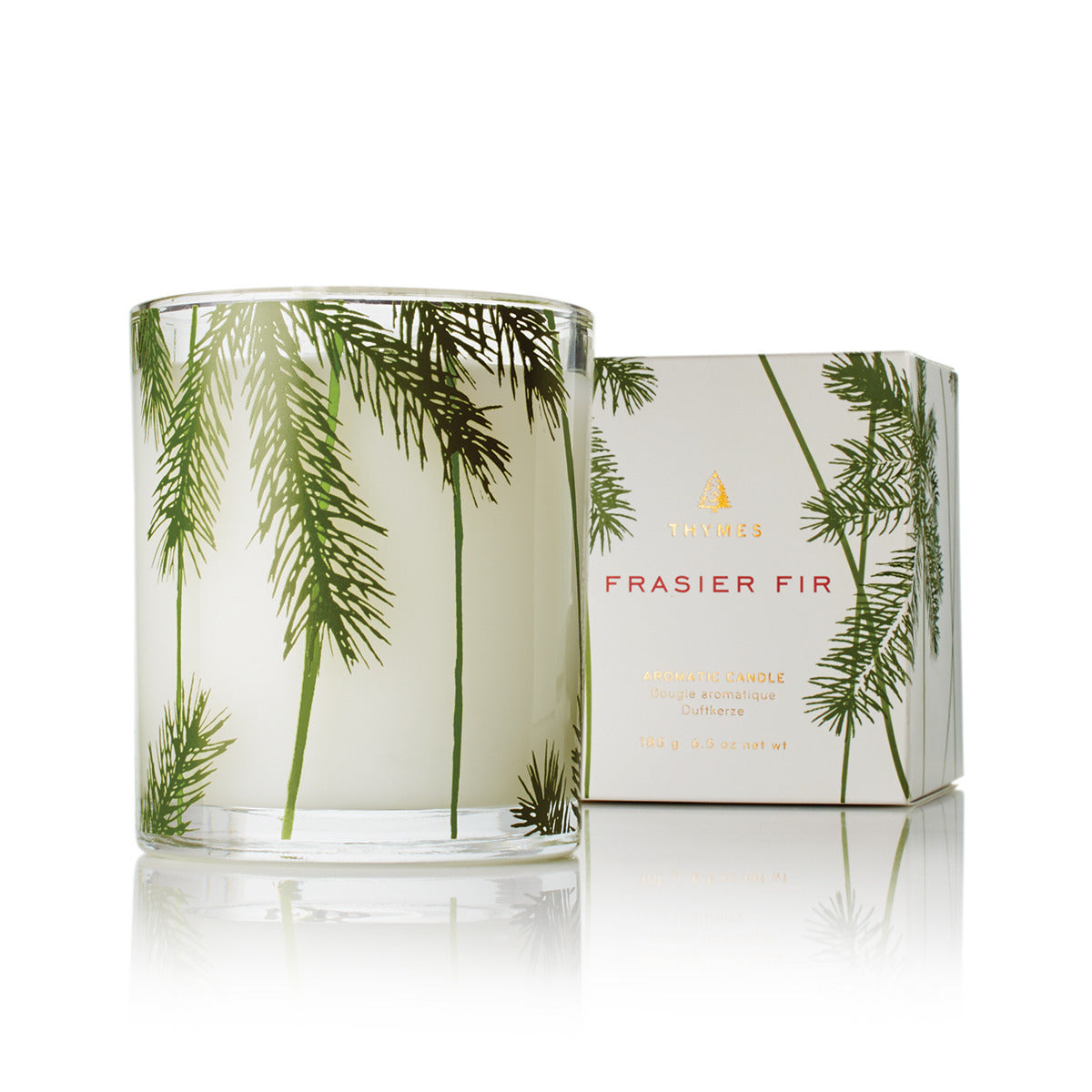 Frasier Fir Votive Candle, Pine Needle Design *