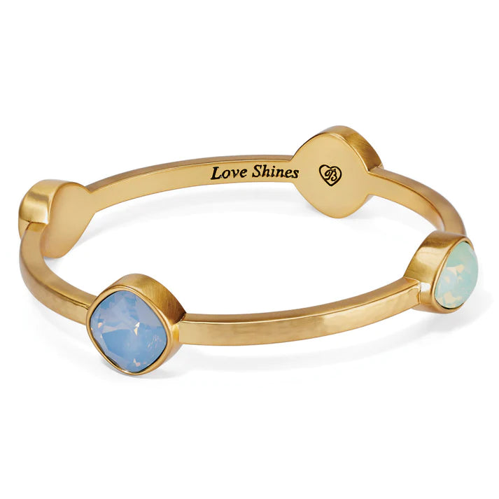 Mercury Bangle-Brushed Gold-Blue