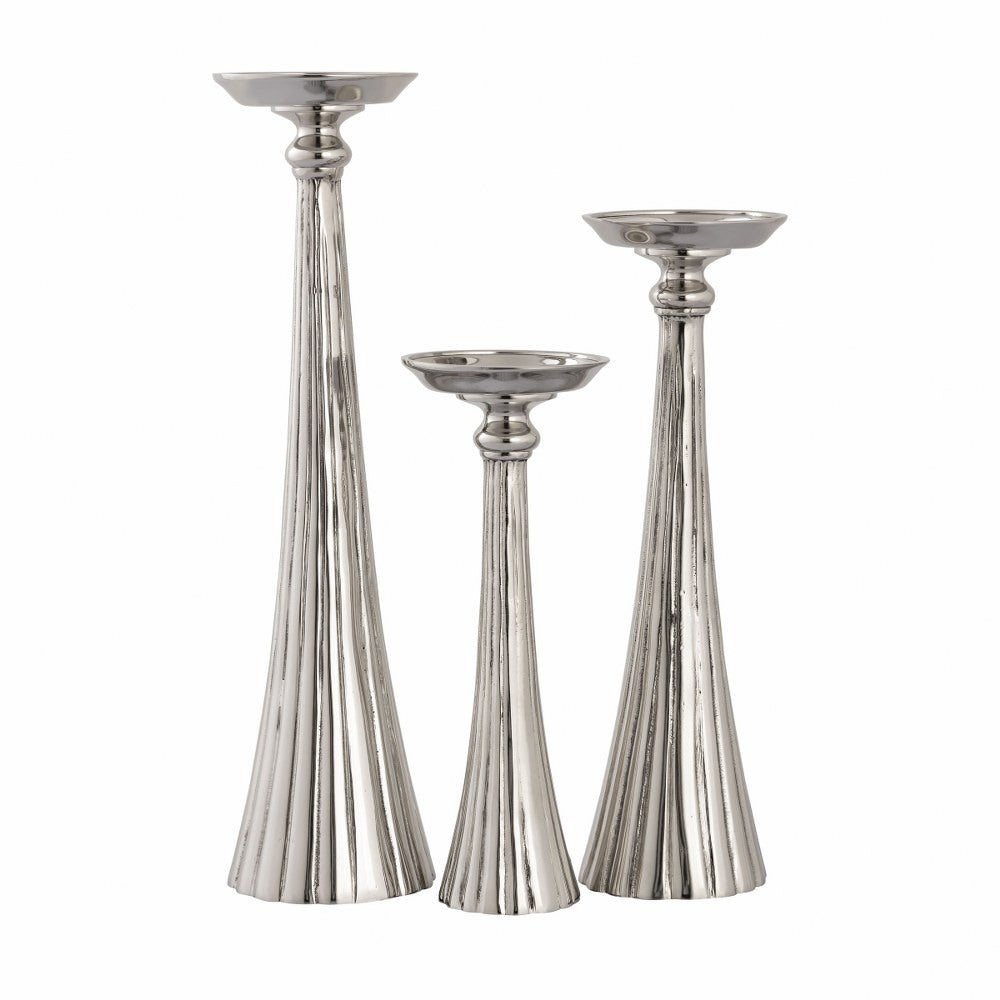 Nickel Candleholders