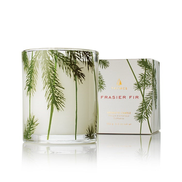 Frasier Fir Poured Candle, Pine Needle Design *