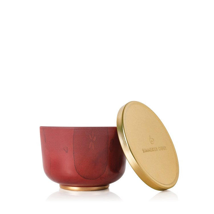 Simmered Cider Poured Candle Tin + Gold Lid